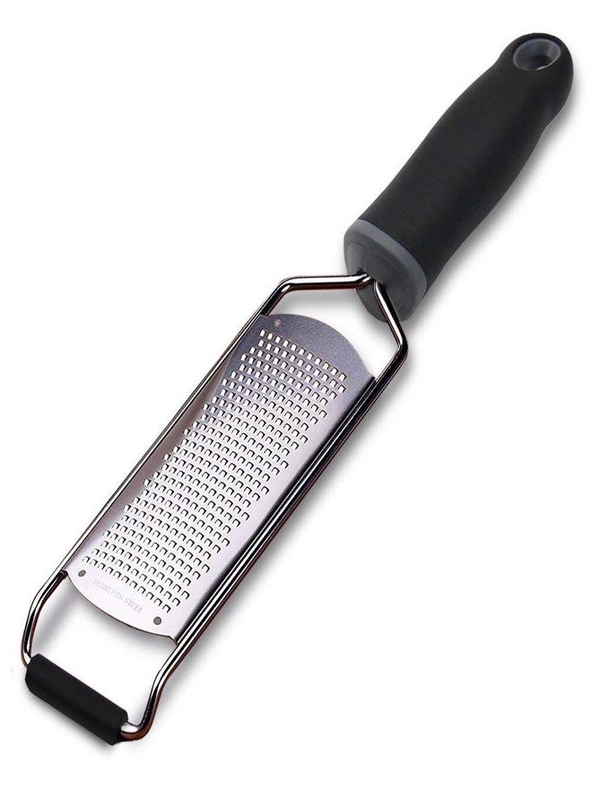 we3 Cheese Grater - Lemon Zester Grater - Stainless Steel Hand Grater for Kitchen - Easy for Parmesan Citrus Ginger Cheese Chocolate Lemon - Black - Image 2
